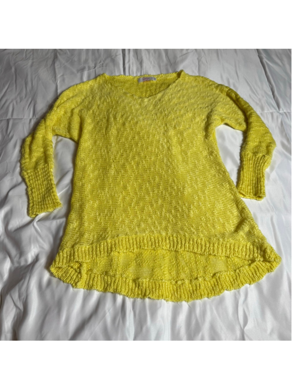 Women's henrigirl Yellow Crew Neck Sweater M - Picture 2 of 7